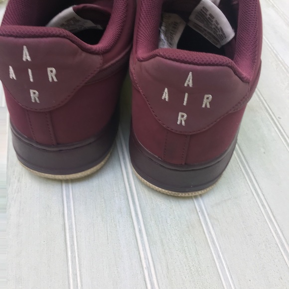Nike Shoes | Mens Nike Air Force Low Top Burgundy | Poshmark